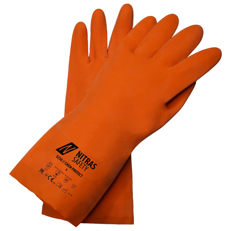 NITRAS CHEM PROTECT, Chemikalienschutzhandschuhe, orange, EN 388, EN ISO 374 NITRAS
