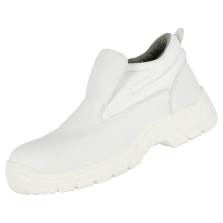 NITRAS CLEAN STEP MID SL, S2 Sicherheitsslipper, weiß, EN ISO 20345 NITRAS