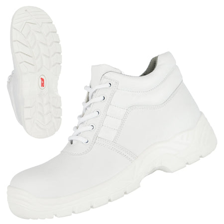 NITRAS CLEAN STEP MID, S2 Sicherheitsstiefel, halbhoch, weiß, EN ISO 20345 NITRAS