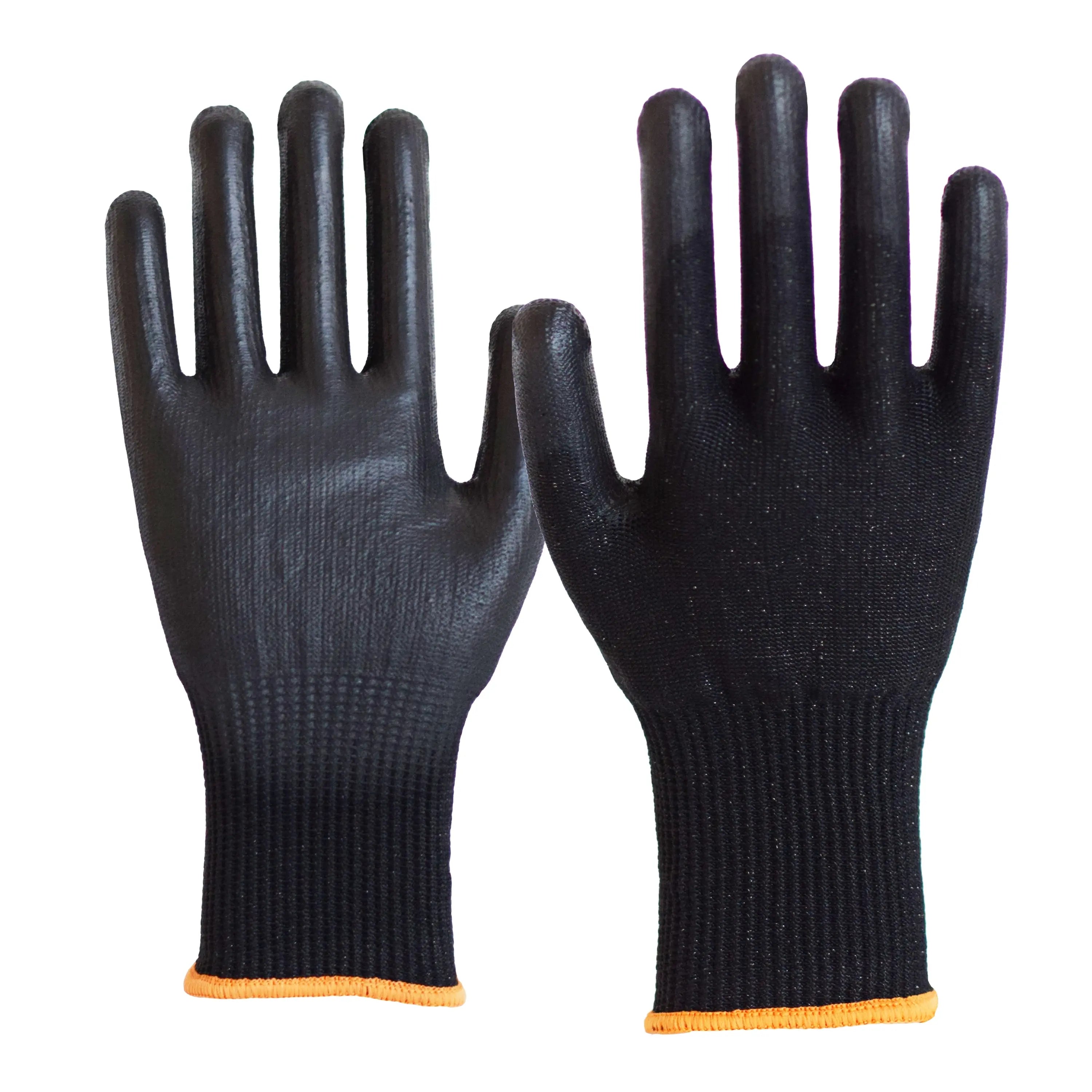 NITRAS CUT F, Schnittschutzhandschuhe, schwarz / schwarz, EN 388 NITRAS