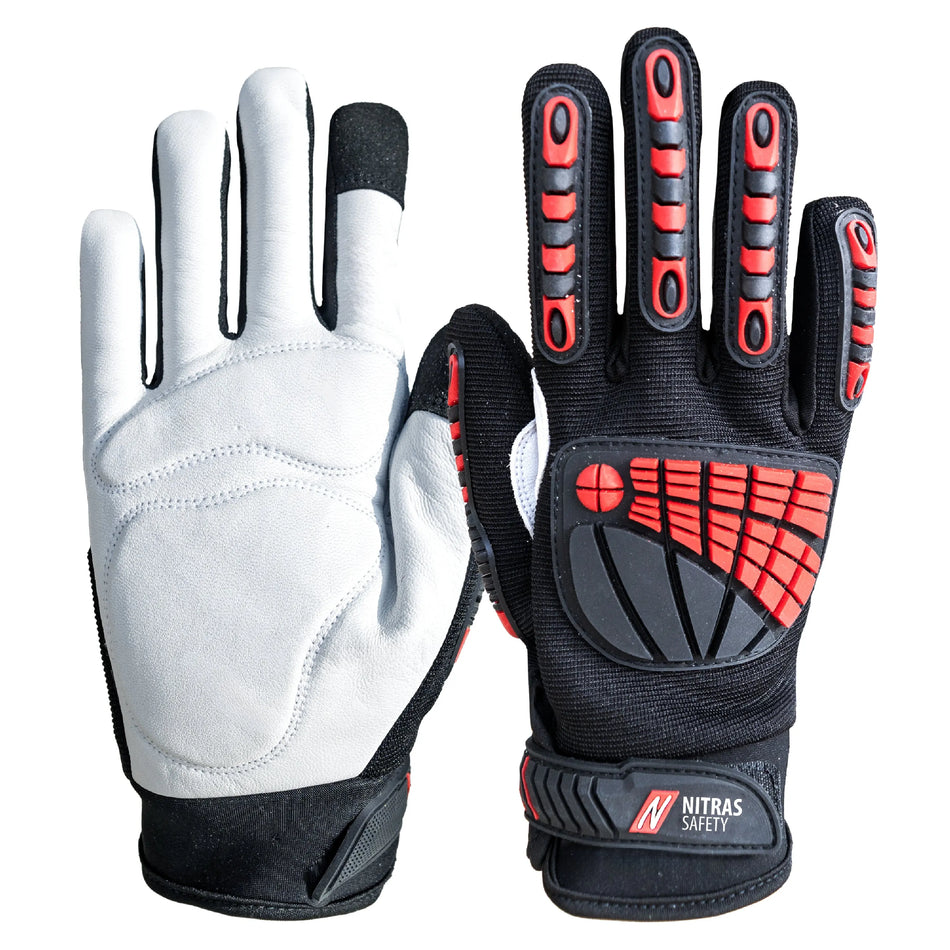 NITRAS DEXTER ULTIMATE, Mechanikerhandschuhe, schwarz / grau, EN ISO 21420, EN 388, EN 407 NITRAS