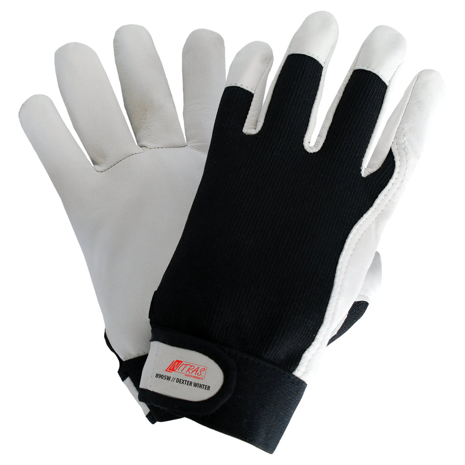 NITRAS DEXTER WINTER, Mechanikerhandschuhe, grau / schwarz, EN 388, EN 511 NITRAS