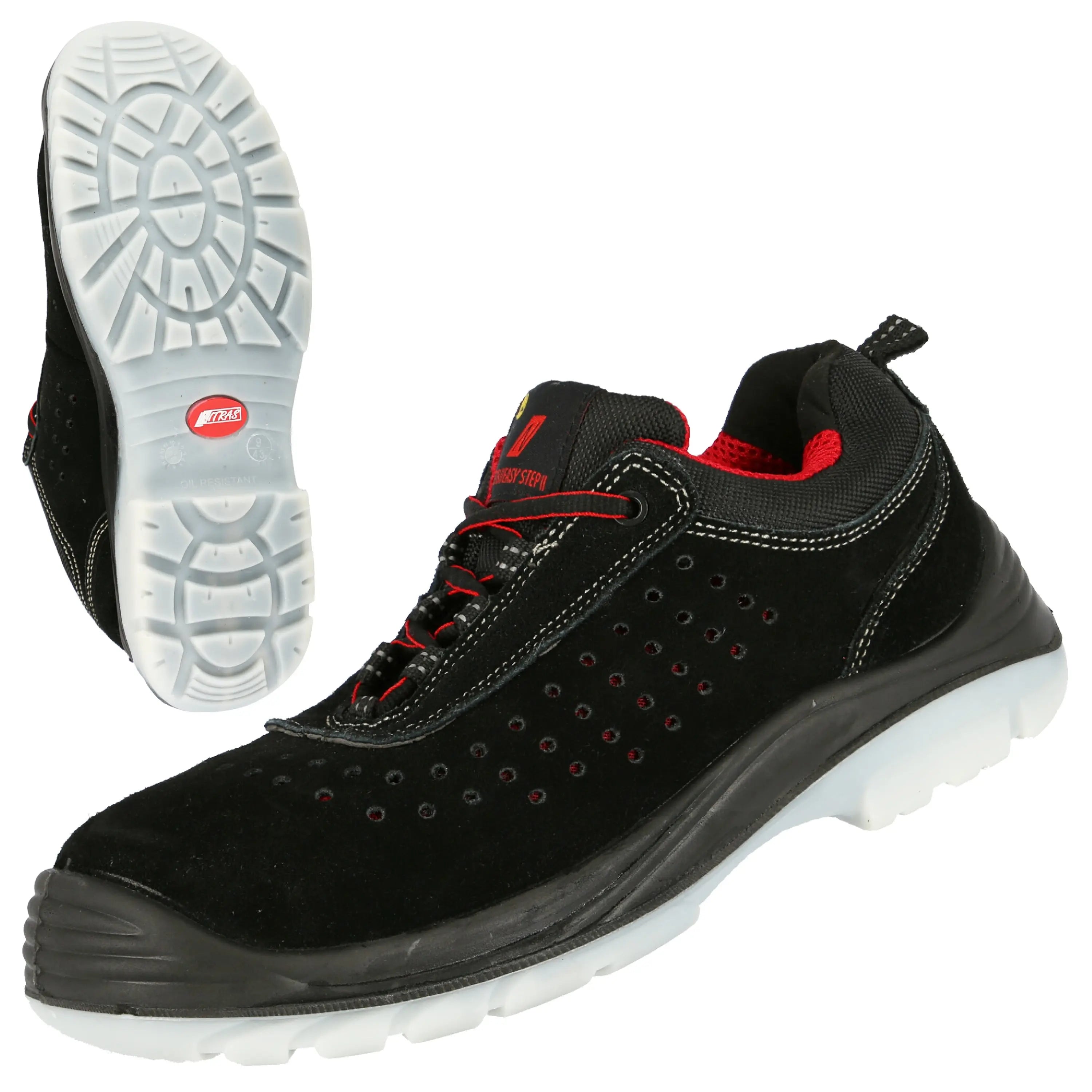 NITRAS EASY STEP P, S1P Sicherheitshalbschuhe, schwarz, EN ISO 20345, EN 61340-4-3, DGUV Regel 112-191 NITRAS