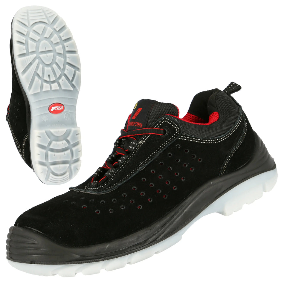 NITRAS EASY STEP P, S1P Sicherheitshalbschuhe, schwarz, EN ISO 20345, EN 61340-4-3, DGUV Regel 112-191 NITRAS