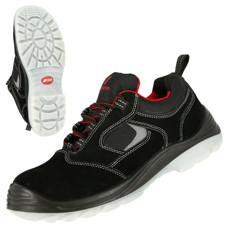 NITRAS EASY STEP, S1P Sicherheitshalbschuhe, schwarz, EN ISO 20345, EN 61340-4-3, DGUV Regel 112-191 NITRAS