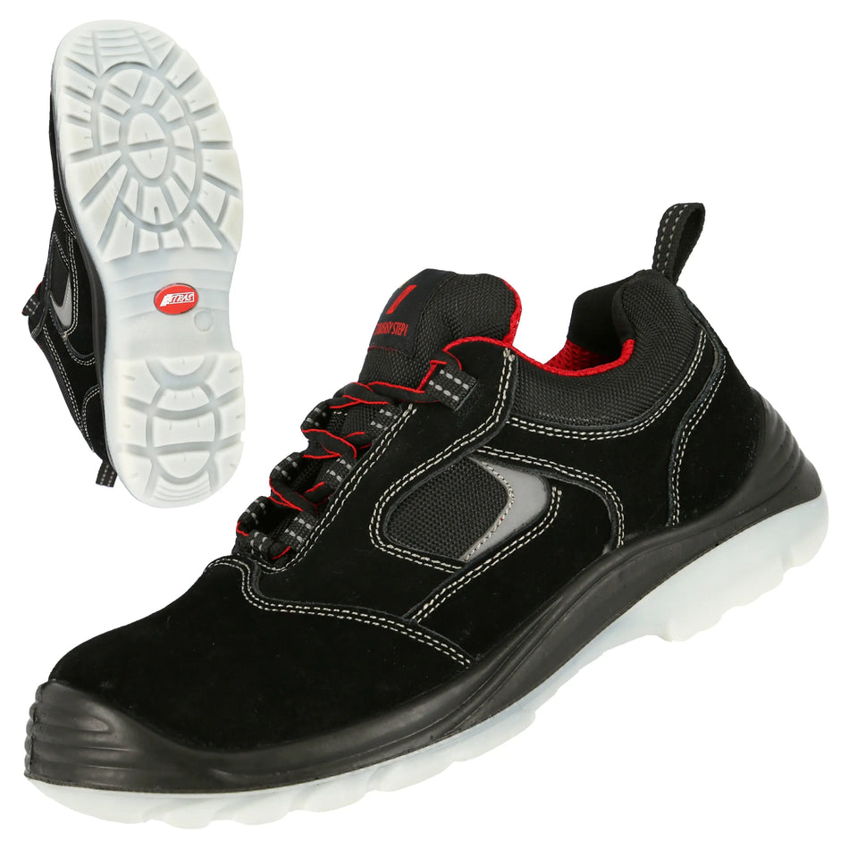 NITRAS EASY STEP, S1P Sicherheitshalbschuhe, schwarz, EN ISO 20345, EN 61340-4-3, DGUV Regel 112-191 NITRAS