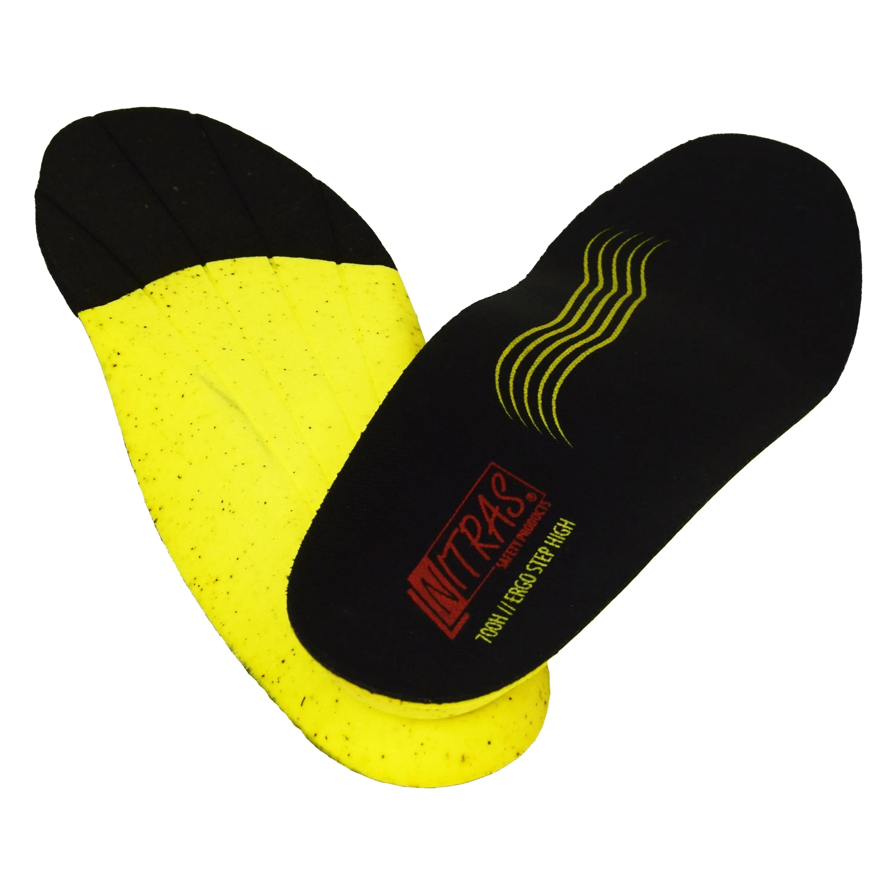 NITRAS ERGO STEP HIGH, semi-orthopädische Einlegesohle, schwarz / gelb NITRAS