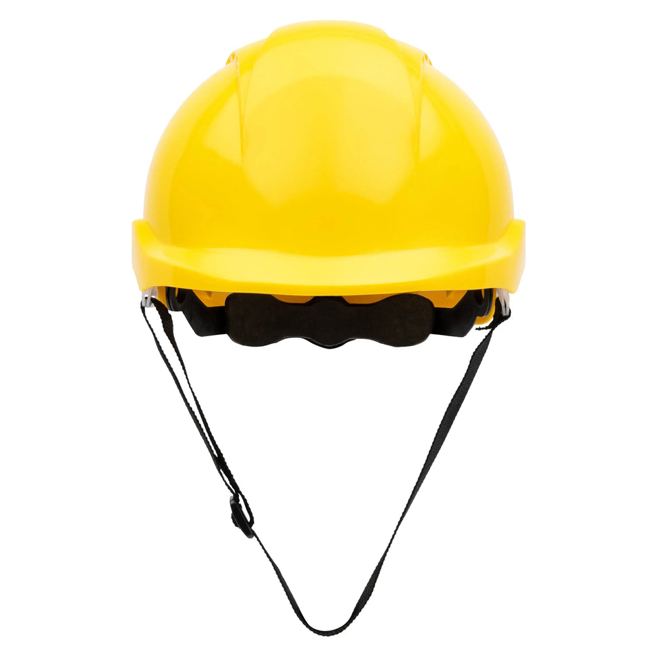 NITRAS HEAD PROTECT, Industrieschutzhelm, Schale aus HDPE, gelb, Innenausstattung aus LDPE / Textil, schwarz / grau, EN 397 NITRAS