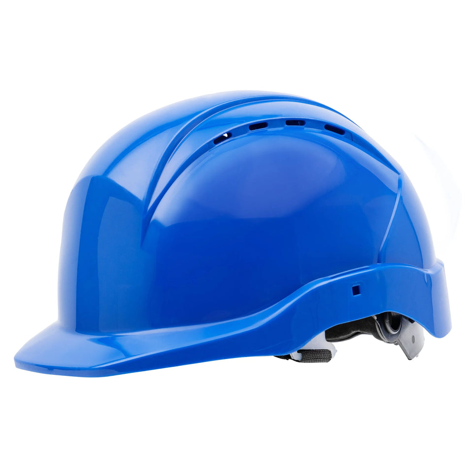 NITRAS HEAD PROTECT, Industrieschutzhelm, Schale aus HDPE, königsblau, Innenausstattung aus LDPE / Textil, schwarz / grau, EN 397 NITRAS