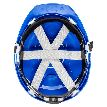 NITRAS HEAD PROTECT, Industrieschutzhelm, Schale aus HDPE, königsblau, Innenausstattung aus LDPE / Textil, schwarz / grau, EN 397 NITRAS