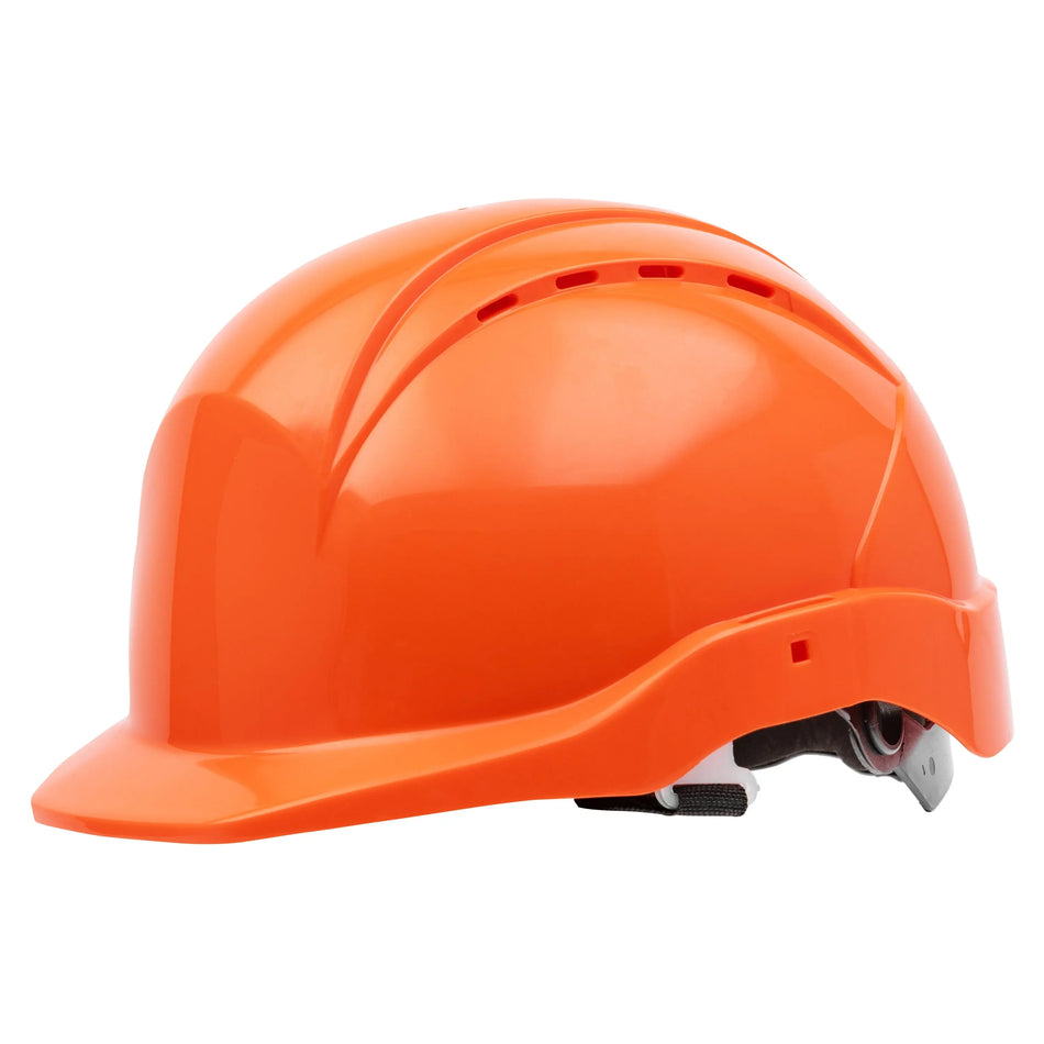 NITRAS HEAD PROTECT, Industrieschutzhelm, Schale aus HDPE, orange, Innenausstattung aus LDPE / Textil, schwarz / grau, EN 397 NITRAS
