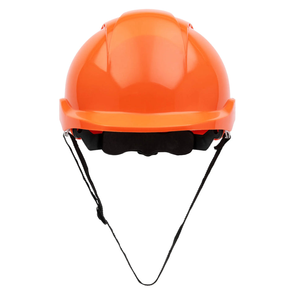 NITRAS HEAD PROTECT, Industrieschutzhelm, Schale aus HDPE, orange, Innenausstattung aus LDPE / Textil, schwarz / grau, EN 397 NITRAS