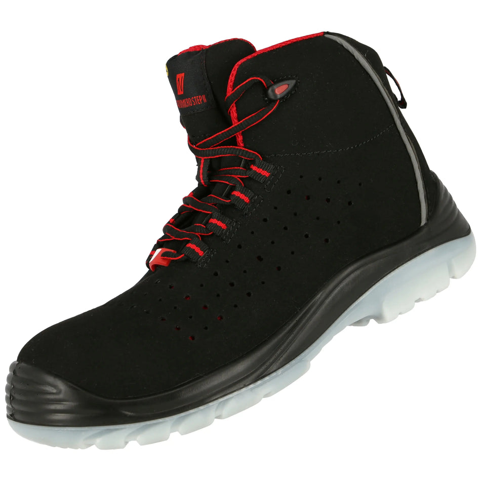NITRAS MICRO STEP MID, S1 P Sicherheitsstiefel, halbhoch, schwarz, EN ISO 20345, EN 61340-4-3, DGUV Regel 112-191 NITRAS