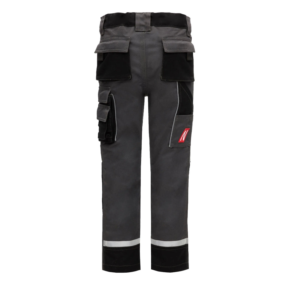NITRAS MOTION TEX KIDS, Arbeitshose, lang, grau / schwarz, OEKO-TEX NITRAS