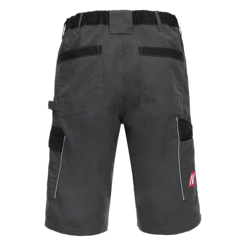 NITRAS MOTION TEX LIGHT, Arbeitshose, kurz, grau / schwarz, OEKO-TEX NITRAS