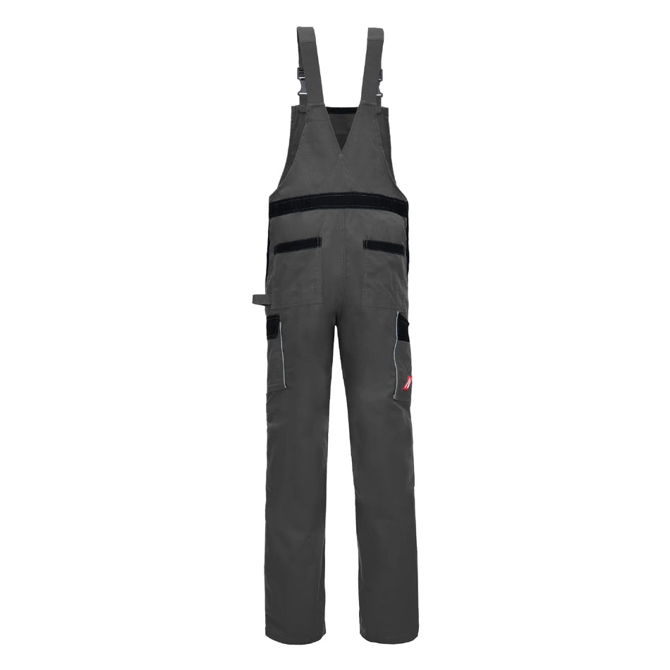 NITRAS MOTION TEX LIGHT, Latzhose, grau / schwarz, OEKO-TEX NITRAS