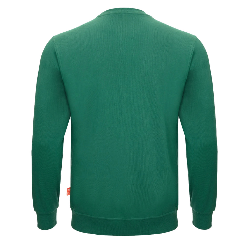NITRAS MOTION TEX LIGHT, Pullover, grün (Farbcode: 3000), 70% Baumwolle / 30% Polyester, 300 g/qm, STANDARD 100 by OEKO-TEX® NITRAS