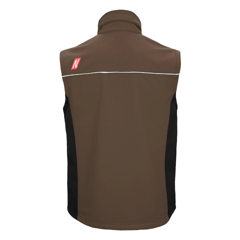 NITRAS MOTION TEX LIGHT, Softshellweste, braun / schwarz, OEKO-TEX NITRAS