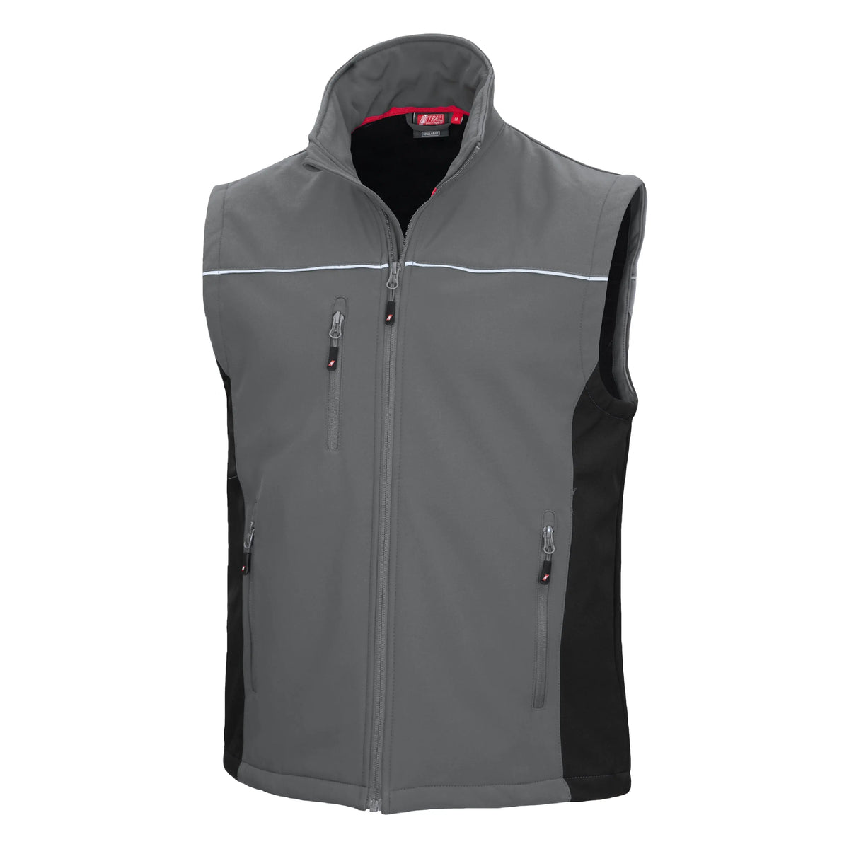 NITRAS MOTION TEX LIGHT, Softshellweste, grau / schwarz, OEKO-TEX NITRAS