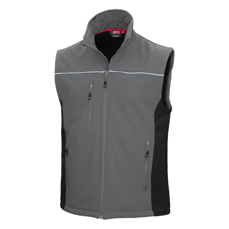 NITRAS MOTION TEX LIGHT, Softshellweste, grau / schwarz, OEKO-TEX NITRAS