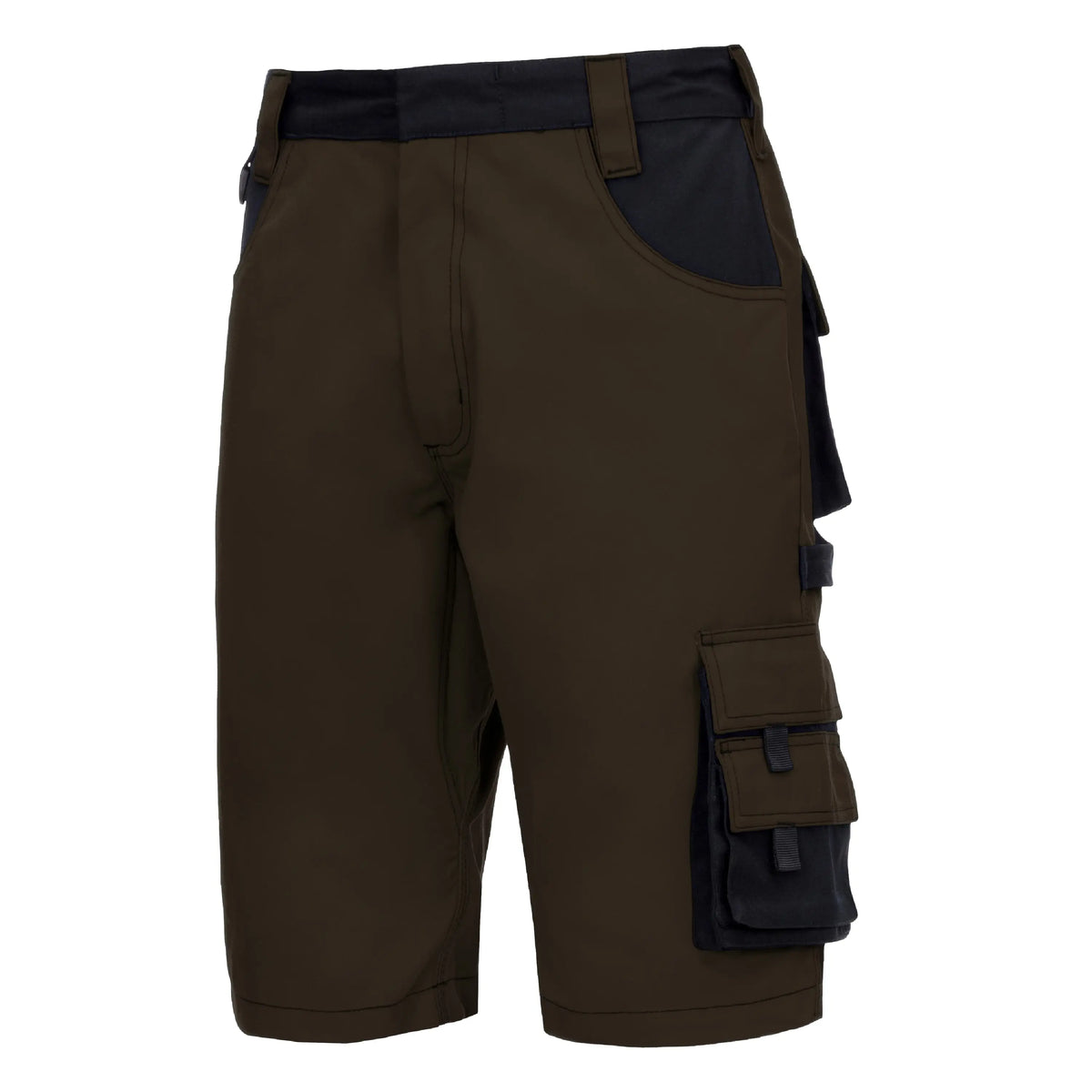 NITRAS MOTION TEX PLUS, Arbeitshose, kurz, braun / schwarz, OEKO-TEX NITRAS