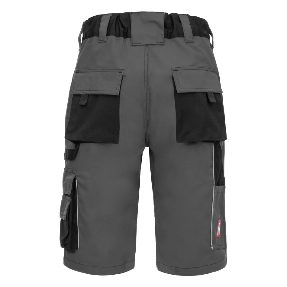 NITRAS MOTION TEX PLUS, Arbeitshose, kurz, grau / schwarz, OEKO-TEX NITRAS