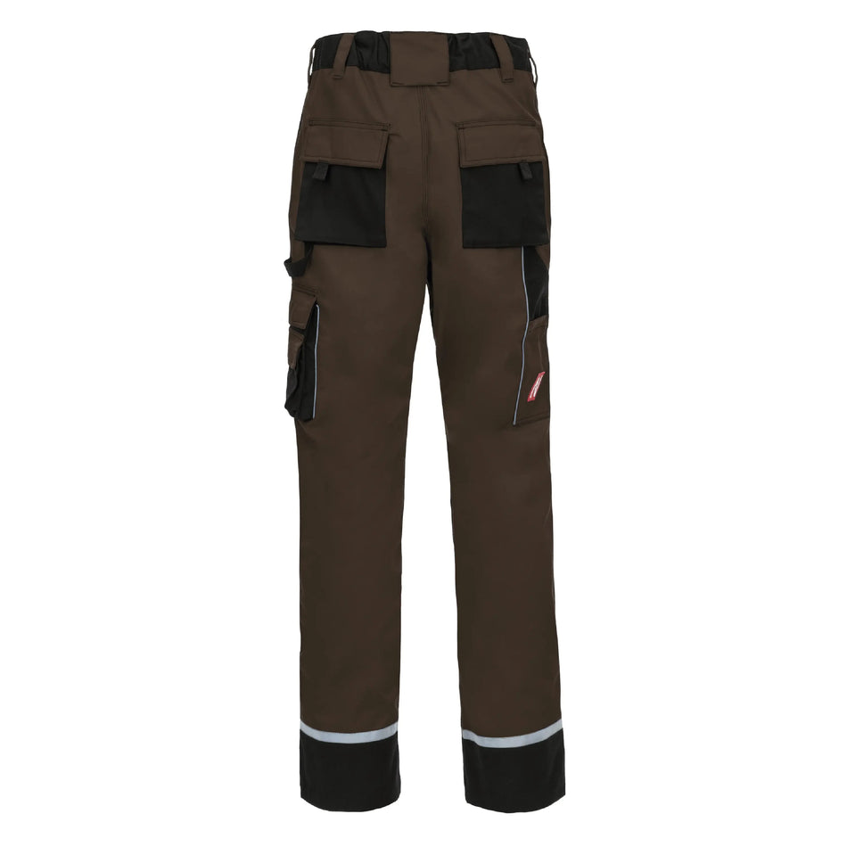NITRAS MOTION TEX PLUS, Arbeitshose, lang, braun / schwarz, OEKO-TEX NITRAS
