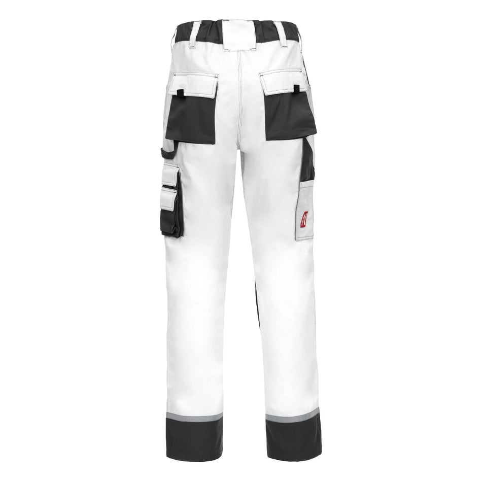 NITRAS MOTION TEX PLUS, Arbeitshose, lang, weiß / grau, OEKO-TEX NITRAS