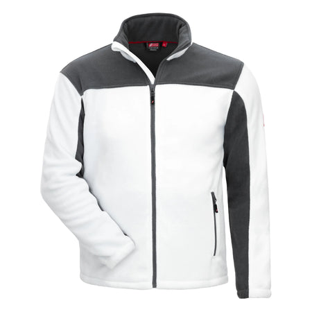 NITRAS MOTION TEX PLUS, Fleece-Jacke, weiß / grau NITRAS