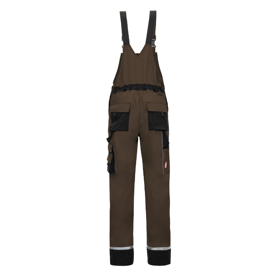 NITRAS MOTION TEX PLUS, Latzhose, braun / schwarz, OEKO-TEX NITRAS