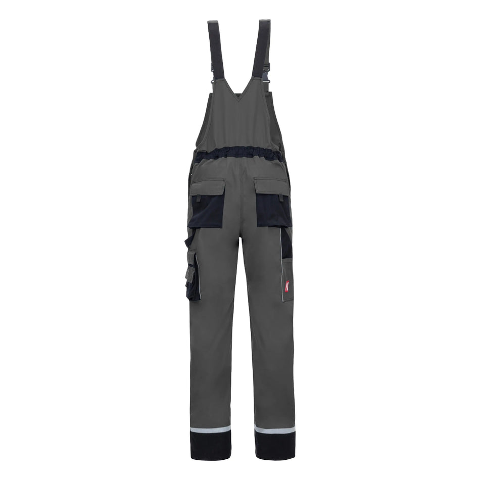 NITRAS MOTION TEX PLUS, Latzhose, grau / schwarz, OEKO-TEX NITRAS