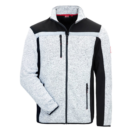 NITRAS MOTION TEX PLUS, Strick-Softshelljacke, hellgrau / schwarz NITRAS