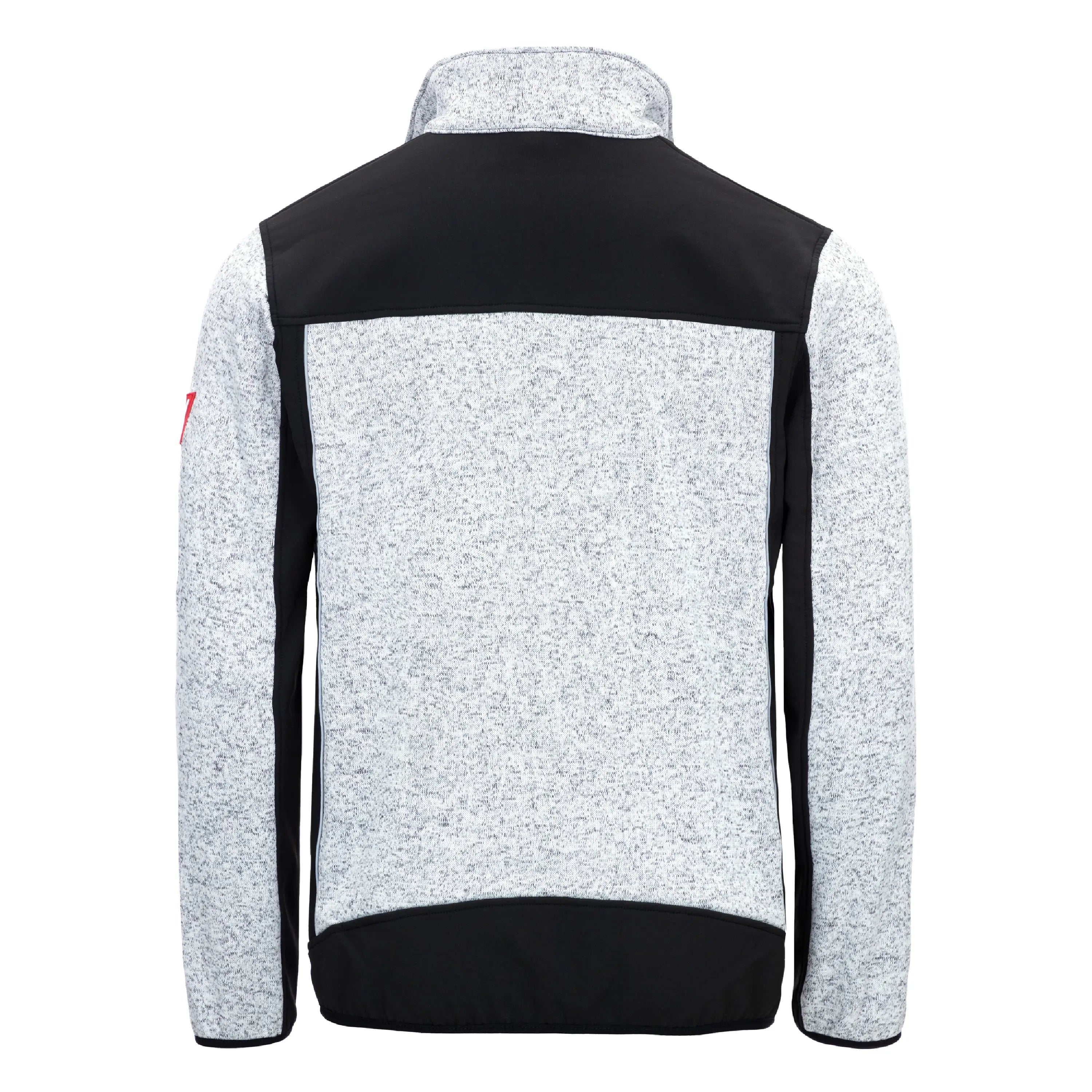 NITRAS MOTION TEX PLUS, Strick-Softshelljacke, hellgrau / schwarz NITRAS