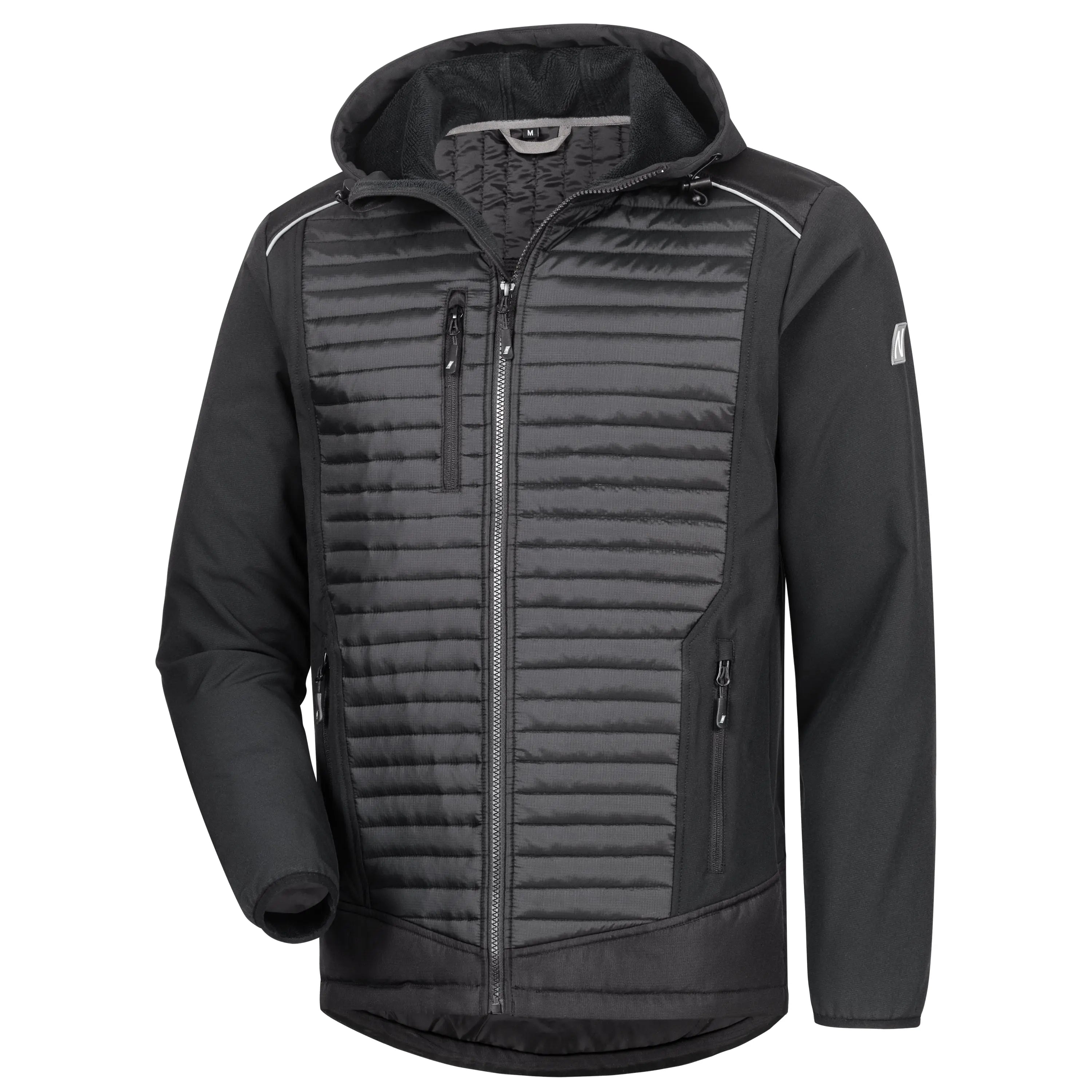 NITRAS MOTION TEX PLUS, gesteppte Softshelljacke, schwarz NITRAS