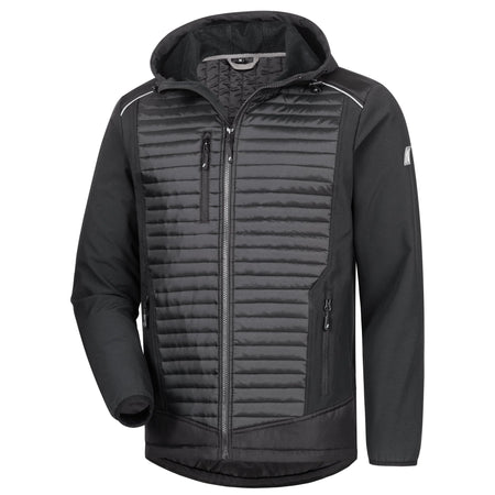 NITRAS MOTION TEX PLUS, gesteppte Softshelljacke, schwarz NITRAS