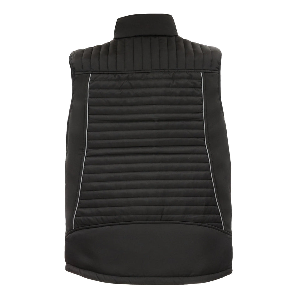 NITRAS MOTION TEX PLUS, gesteppte Softshellweste, schwarz NITRAS