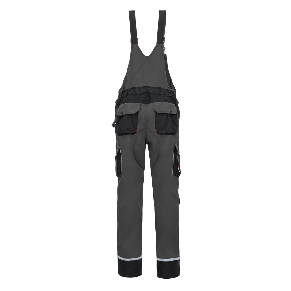 NITRAS MOTION TEX PRO FX, Latzhose, grau / schwarz, OEKO-TEX NITRAS