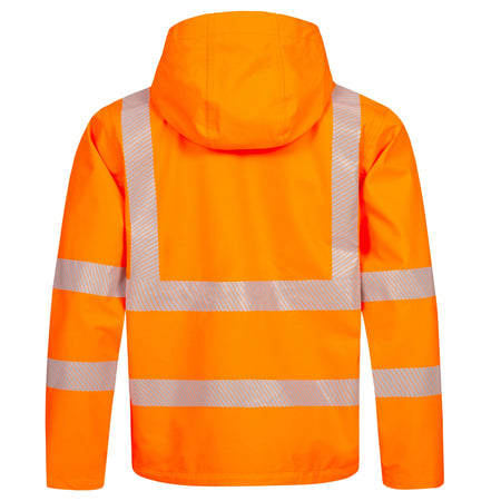 NITRAS MOTION TEX VIZ PLUS, Warnschutz-Regenjacke, neonorange (Farbcode: 4100), EN ISO 20471, EN 343 NITRAS