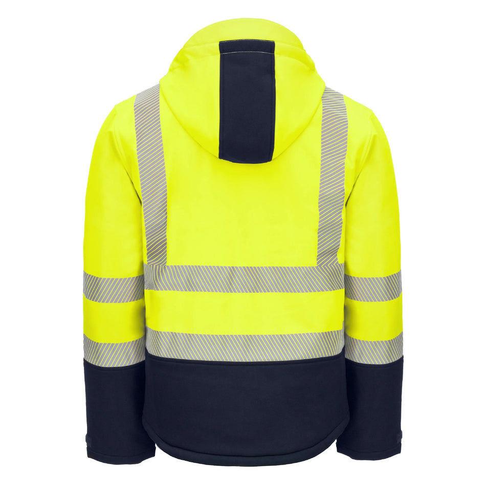 NITRAS MOTION TEX VIZ PLUS, Winter-Warnschutz-Softshelljacke, neongelb / marine, EN ISO 20471 NITRAS