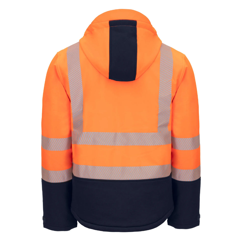 NITRAS MOTION TEX VIZ PLUS, Winter-Warnschutz-Softshelljacke, neonorange / marine, EN ISO 20471 NITRAS