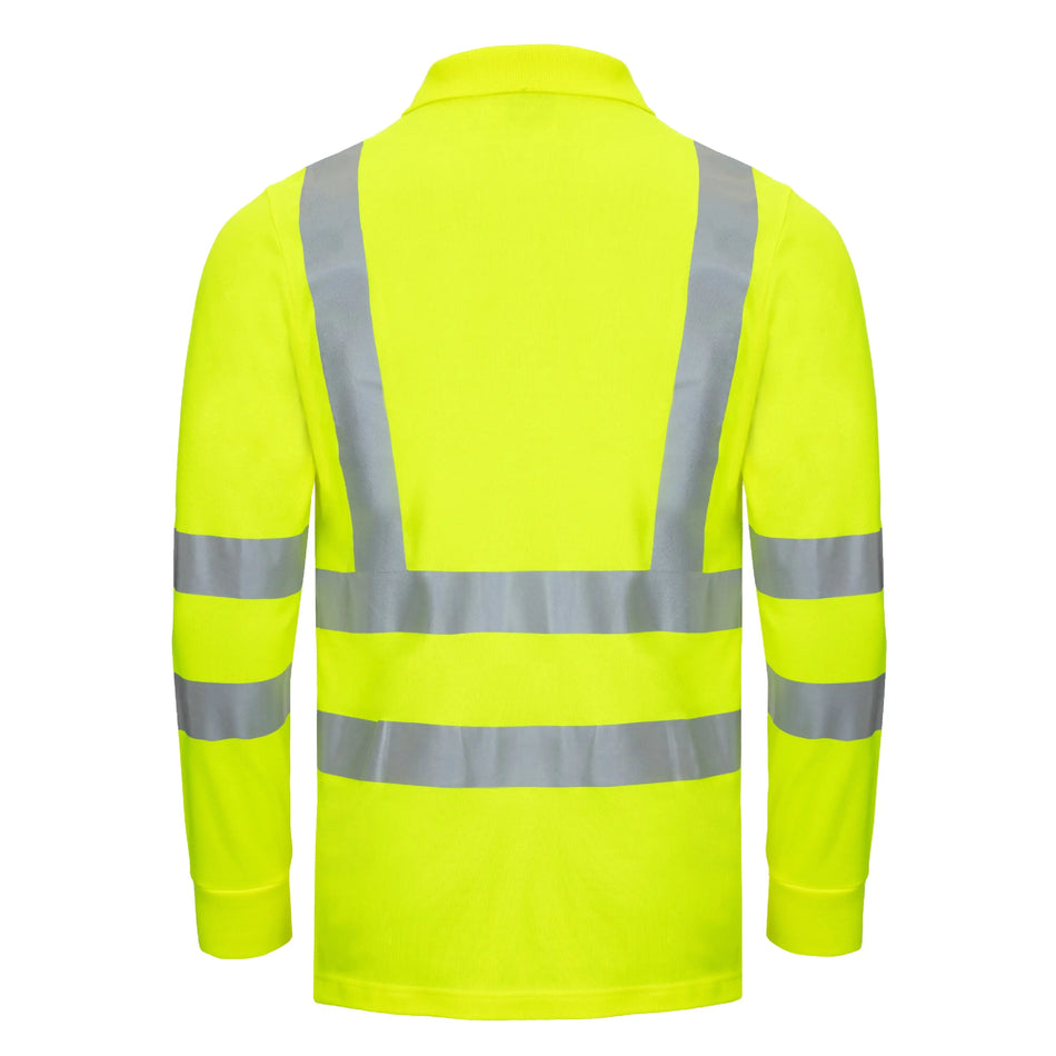 NITRAS MOTION TEX VIZ, Warnschutz-Langarm-Poloshirt, EN ISO 13688, EN ISO 20471, EN 13758-2 NITRAS