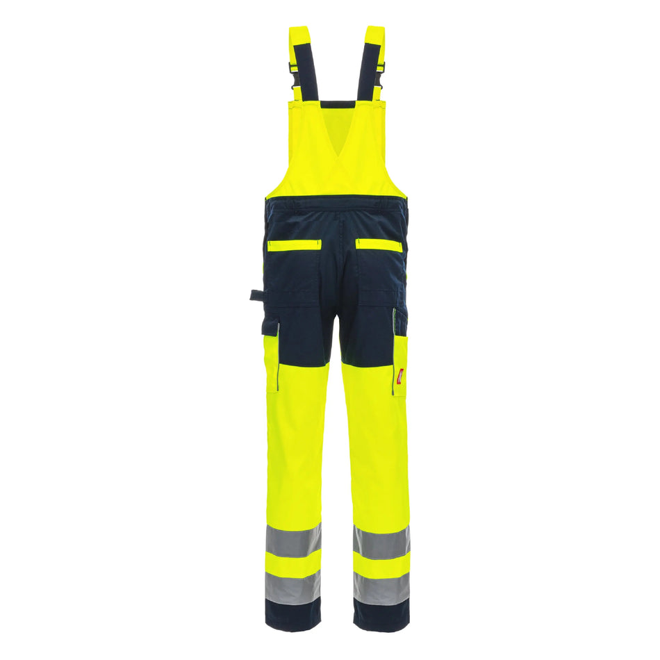 NITRAS MOTION TEX VIZ, Warnschutz-Latzhose, EN ISO 13688, EN ISO 20471 NITRAS