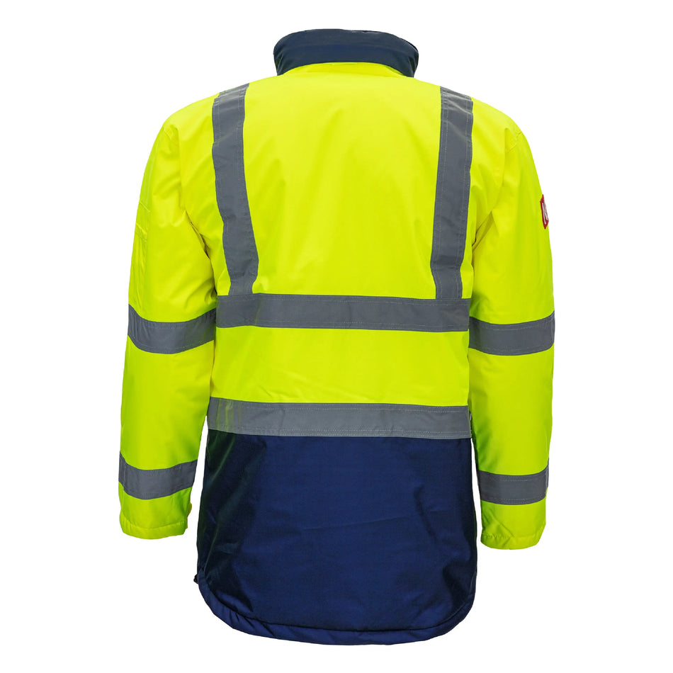 NITRAS MOTION TEX VIZ, Warnschutz-Parka, neongelb / marineblau, EN ISO 13688, EN ISO 20471, EN 343 NITRAS