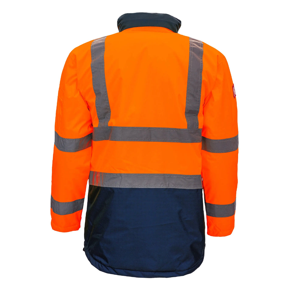 NITRAS MOTION TEX VIZ, Warnschutz-Parka, neonorange / marineblau, EN ISO 13688, EN ISO 20471, EN 343 NITRAS