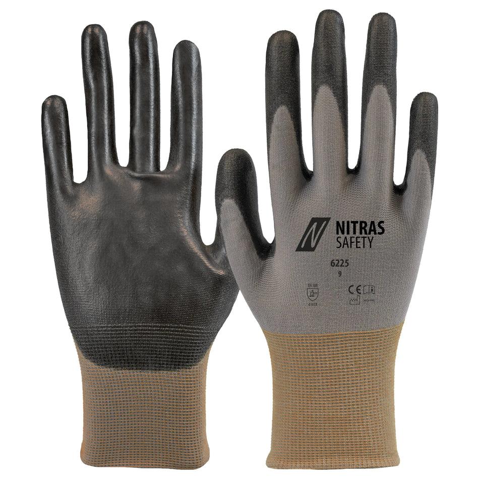 NITRAS Montagehandschuhe, grau / schwarz, EN 388, OEKO-TEX NITRAS