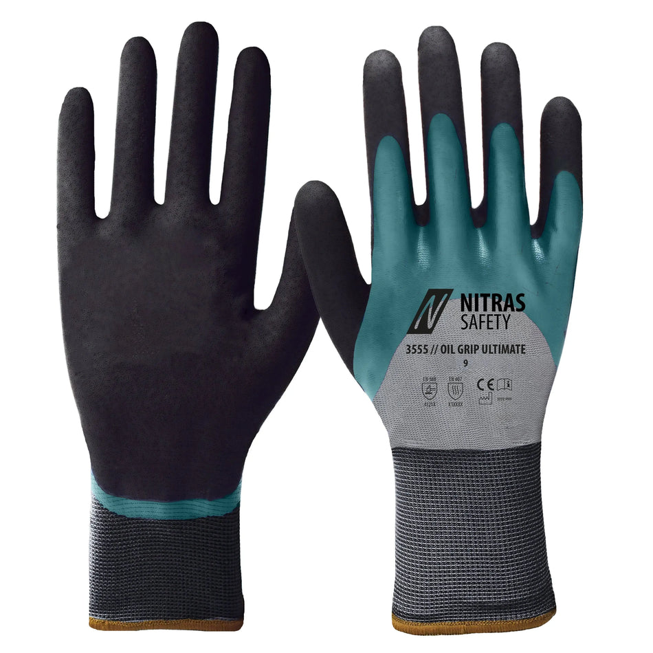 NITRAS OIL GRIP ULTIMATE, Montagehandschuhe, EN 388, EN 407, NITRAS NOW NITRAS