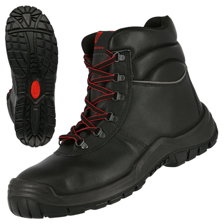NITRAS POWER STEP MID+, S3 CI HI HRO Sicherheitsstiefel, hoch, schwarz, EN ISO 20345, DGUV Regel 112-191 NITRAS