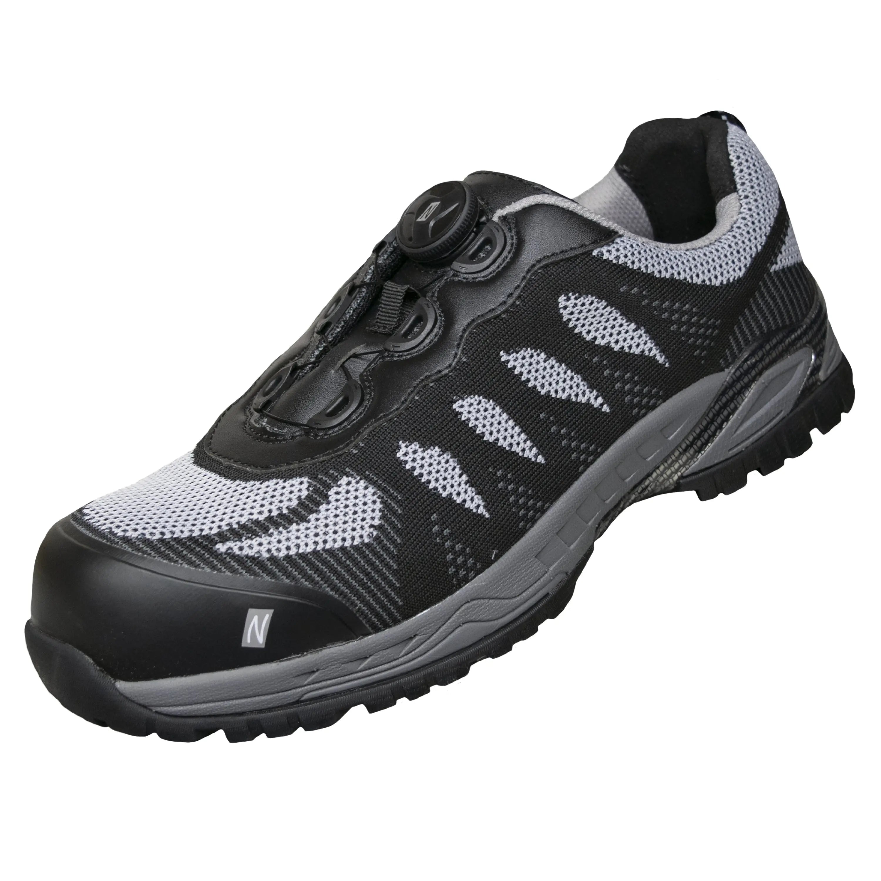 NITRAS PRO STEP FIT, Sicherheitshalbschuhe, schwarz / grau, EN ISO 20345, EN 61340-4-3, DGUV Regel 112-191 NITRAS