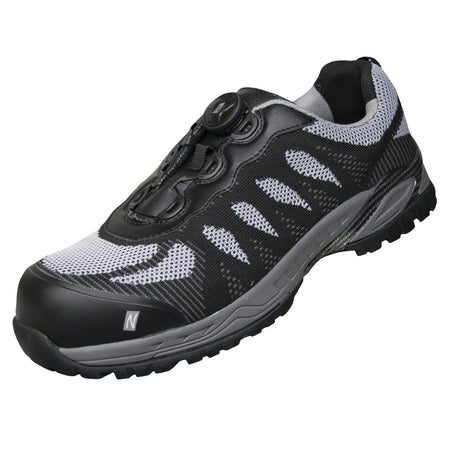 NITRAS PRO STEP FIT, Sicherheitshalbschuhe, schwarz / grau, EN ISO 20345, EN 61340-4-3, DGUV Regel 112-191 NITRAS