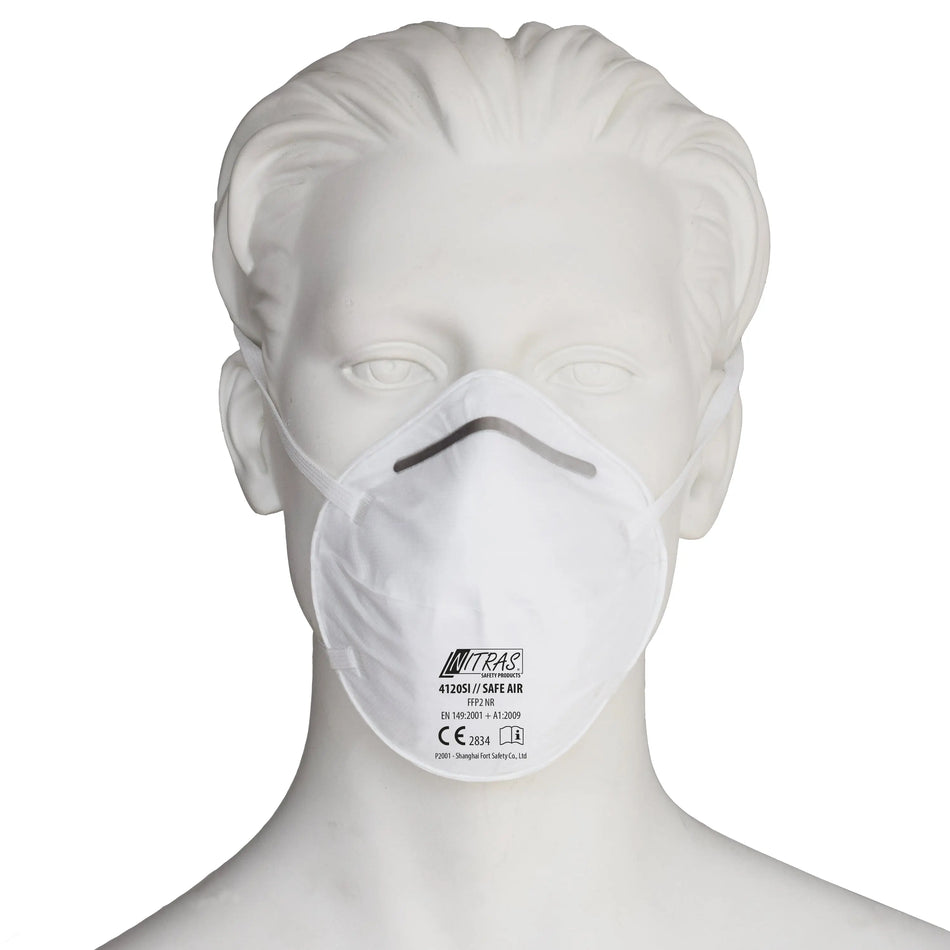 NITRAS SAFE AIR, Atemschutzmaske, FFP2 NR, ohne Ventil, weiß, EN 149, Box à 20 Stück NITRAS